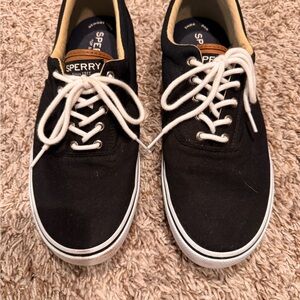 Sperry Men's Black Canvas Sneakers